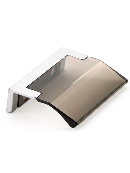 Positano Smoke Acrylic Edge Pull - 1 1/2" Center-to-Center