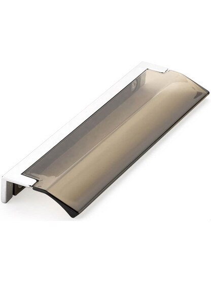 Positano Smoke Acrylic Edge Pull - 5" Center-to-Center