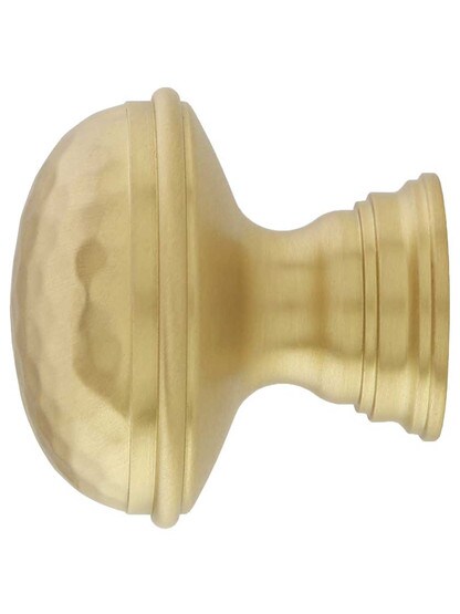 Alternate View of Atherton Hammered Surface Cabinet Knob with Plain Edge - 1 1/4 inch Diameter.
