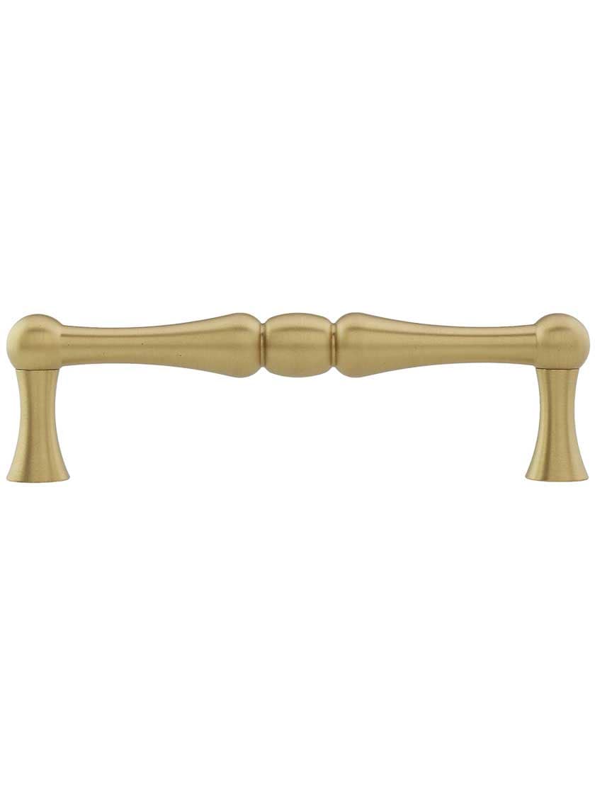 Alternate View of Atherton II Cabinet Pull with Plain Footplates - 4 inch Center-to-Center.