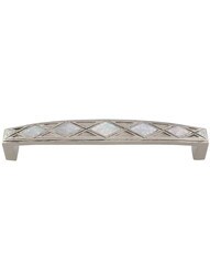 Crescendo Cabinet Pull with Mother-of-Pearl - 5 5/8 inch Center-to-Center.