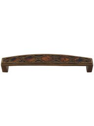 Crescendo Cabinet Pull with Tiger Pen Shell - 5 5/8 inch Center-to-Center.
