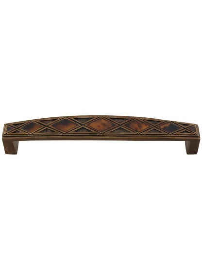 Crescendo Cabinet Pull with Tiger Pen Shell - 5 5/8 inch Center-to-Center.