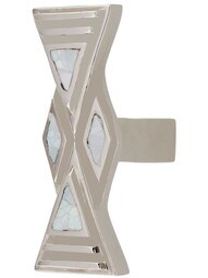 Crescendo Cabinet Knob with Mother-of-Pearl - 7/8 inch x 2 inch.