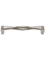 Crescendo Decorative Cabinet Pull with Mother-of-Pearl - 5 5/8 inch Center-to-Center.