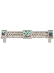 Symphony Cabinet Pull with Imperial-Shell Inlay - 4 1/2 inch Center-to-Center.