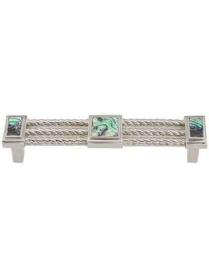 Symphony Cabinet Pull with Imperial-Shell Inlay - 4 1/2 inch Center-to-Center.