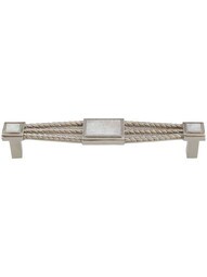 Interlude Cabinet Pull with Mother-of-Pearl Inlay - 5 1/2" Center-to-Center