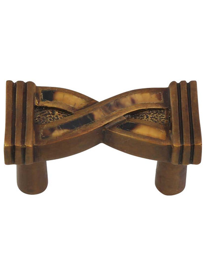 Helix Drawer Pull with Tiger Penshell Inlay - 1 7/8" x 7/8"