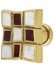 Avalon Bay Cabinet Knob in Polished Brass - 1 3/8" x 1 1/2"