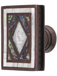 Avalon Bay Rectangular Cabinet Knob in Aged Dover - 1 13/16" x 1 3/8"