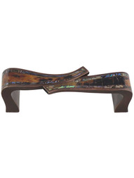 Avalon Bay Cabinet Pull with Tiger Penshell - 4 3/4 inch x 1 1/4 inch.