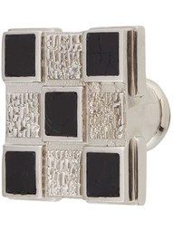Avalon Bay Cabinet Knob with Black Mother-of-Pearl - 1 3/8" Square