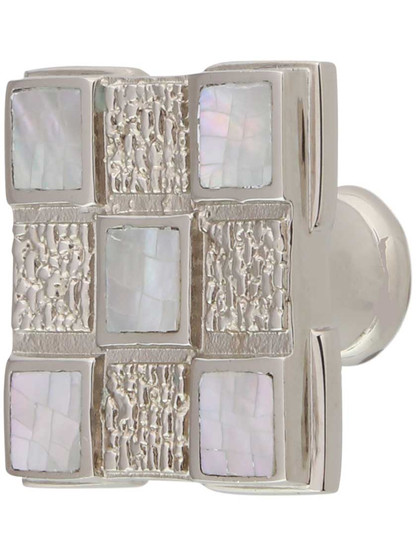 Avalon Bay Cabinet Knob with Mother-of-Pearl - 1 3/8" Square