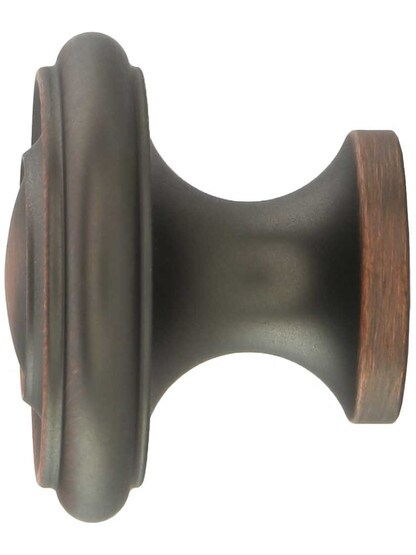 Alternate View of Primrose Ringed Cabinet Knob - 1 1/4 inch Diameter.