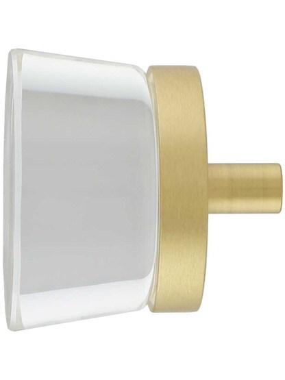 Alternate View of City Lights Flat Disc Glass Cabinet Knob - 1 3/8 inch Diameter.