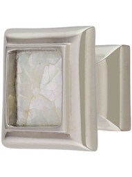 Crescendo Cabinet Knob with Mother-of-Pearl - 1 3/8" Square