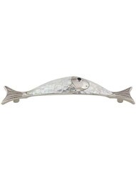 Fish Cabinet Pull with Mother-of-Pearl - 4 1/2" Center-to-Center