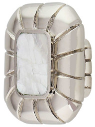 Rectangular Cabinet Knob with Mother-of-Pearl.