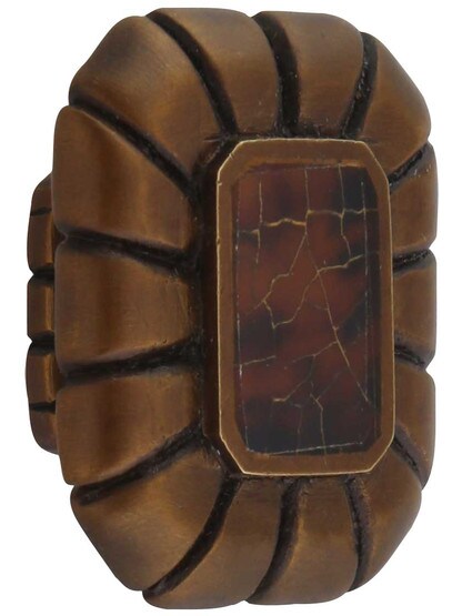 Rectangular Cabinet Knob with Tiger Pen Shell.