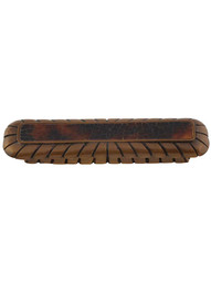 Oblong Decorative Cabinet Pull in Tiger Pen Shell - 3 inch Center-to-Center.