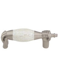 Wine Bottle Cabinet Pull with Mother-of-Pearl - 3 inch Center-to-Center.
