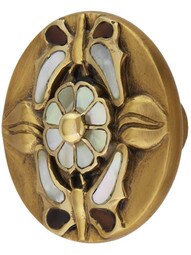 Heirloom Treasures Flower Cabinet Knob - 1 1/2" Diameter