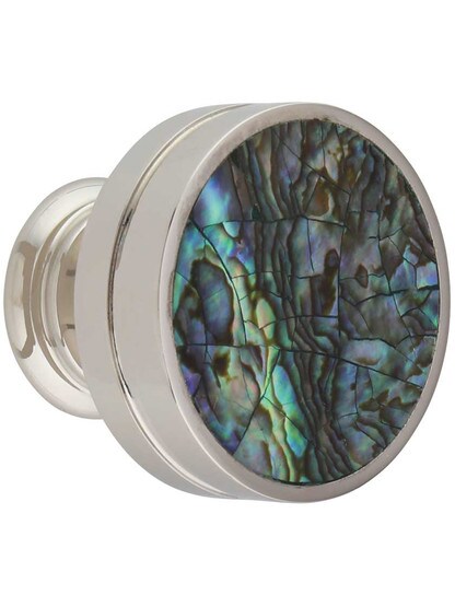 Round Cabinet Knob with Imperial Shell - 1 3/8 inch Diameter.
