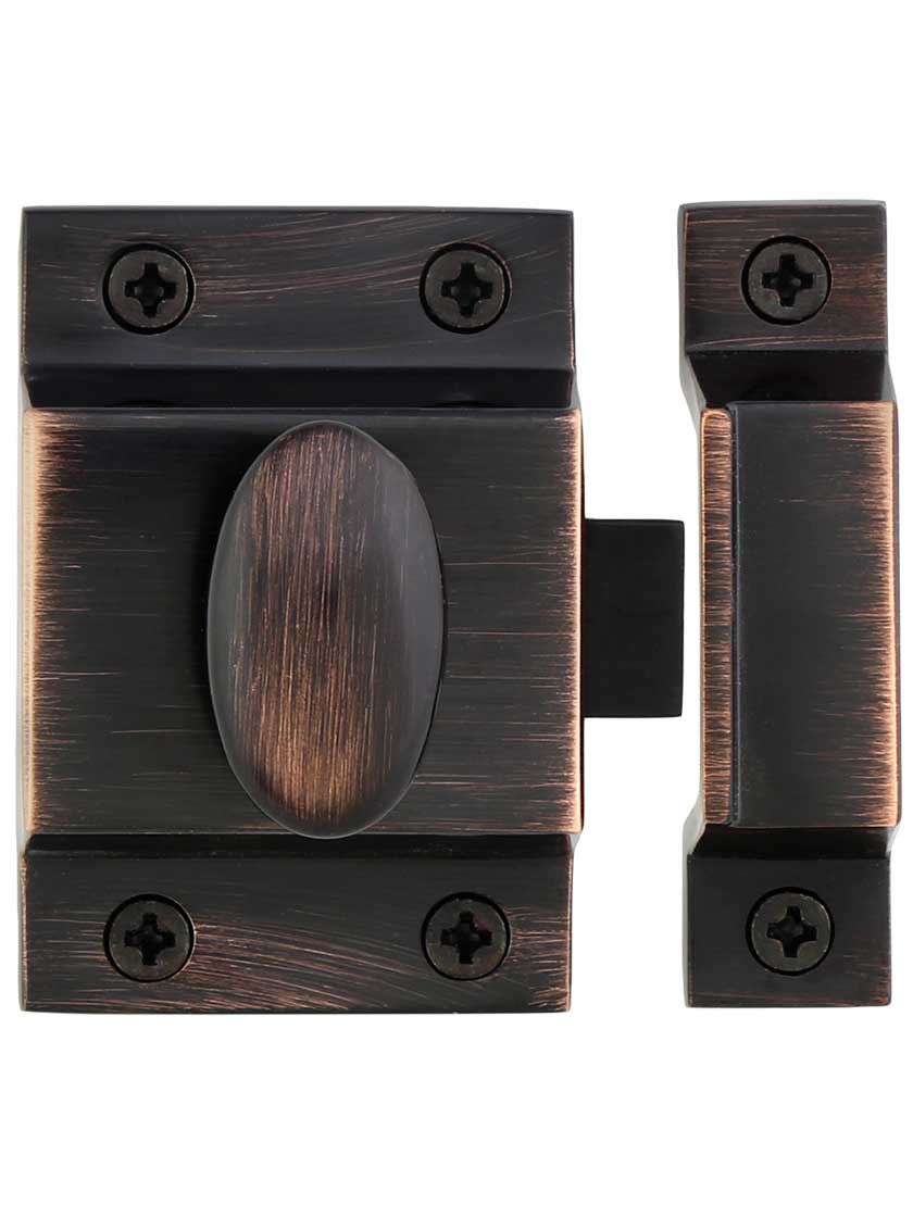 Alternate View of Plain Cabinet Latch - 2 inch Square.