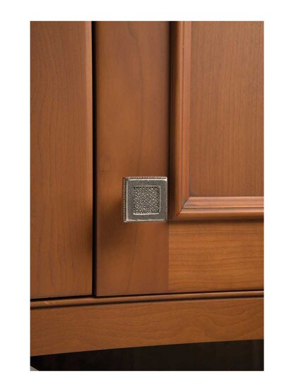 Alternate View of Britannia Inset Cabinet Knob - 2 inch Square.