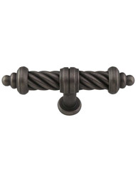 Twisted T-Handle Cabinet Knob - 3 5/8"