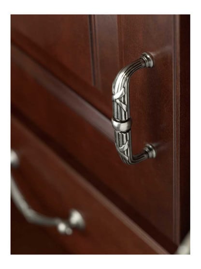 Alternate View of Delphi Ribbon and Reed Cabinet Pull - 3 3/4 inch Center-to-Center.