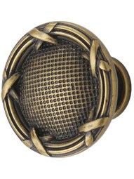 Delphi Ribbon and Reed Decorative Knob - 1 1/4 inch Diameter.