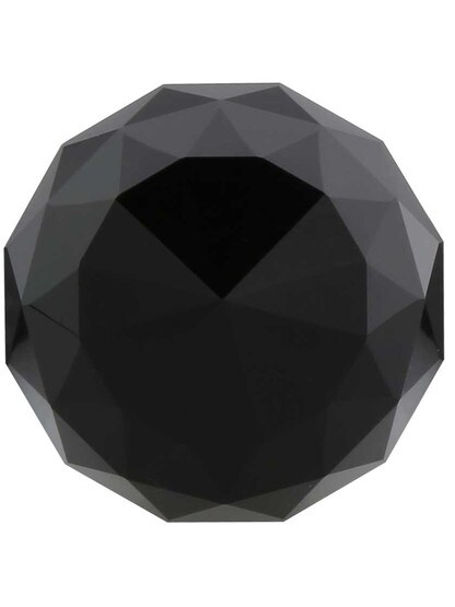 Alternate View 2 of Round Black Crystal Knob - 1 3/16 inch Diameter.