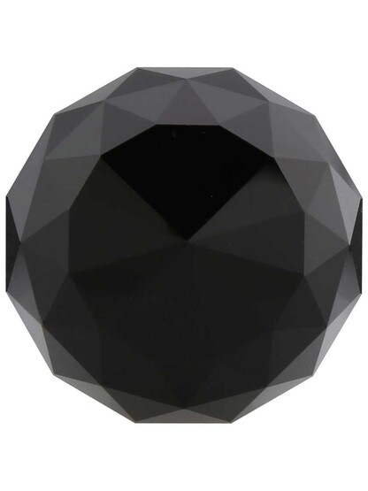 Alternate View 2 of Round Black Crystal Knob - 1 3/8 inch Diameter.