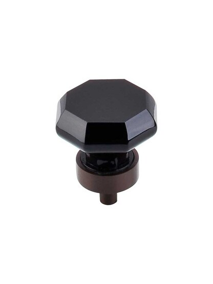 Alternate View 4 of Octagonal Black Crystal Knob - 1 7/16 inch Diameter.