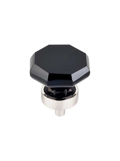Alternate View 6 of Octagonal Black Crystal Knob - 1 7/16 inch Diameter.