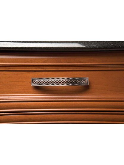 Alternate View of Trevi Crest Pull - 5 inch Center-to-Center.