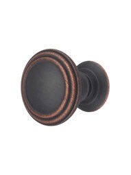 Reeded Round Cabinet Knob - 1 1/4 inch Diameter.