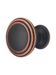 Reeded Round Cabinet Knob - 1 1/2" Diameter