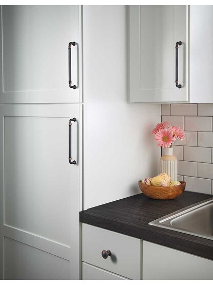 Alternate View of Reeded Drawer Pull - 7 inch Center-to-Center.