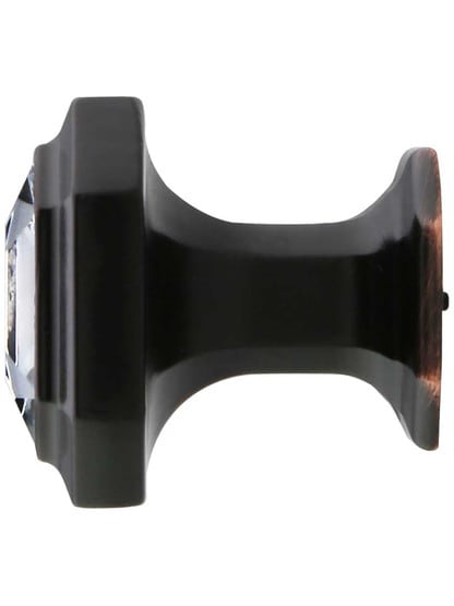 Alternate View of Crystal Emerald-Cut Cabinet Knob - 1 1/8 inch Square.
