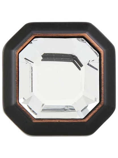 Alternate View 2 of Crystal Emerald-Cut Cabinet Knob - 1 1/8 inch Square.
