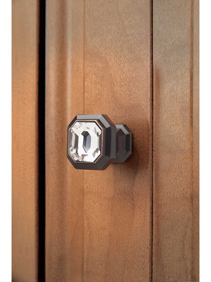 Alternate View 4 of Crystal Emerald-Cut Cabinet Knob - 1 1/8 inch Square.