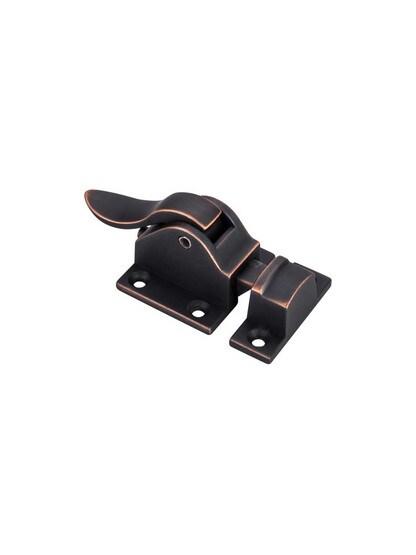 Cabinet Lift Latch with Curved Handle in Umbrio.