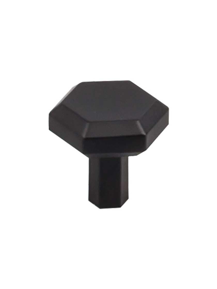 Alternate View of Lydia Hexagonal Cabinet Knob - 1 1/8 inch Diameter.