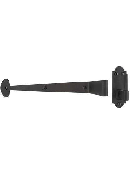 Alternate View 2 of Pair of Bean Tip Shutter Strap Hinges With 2 1/4-Inch Offset.