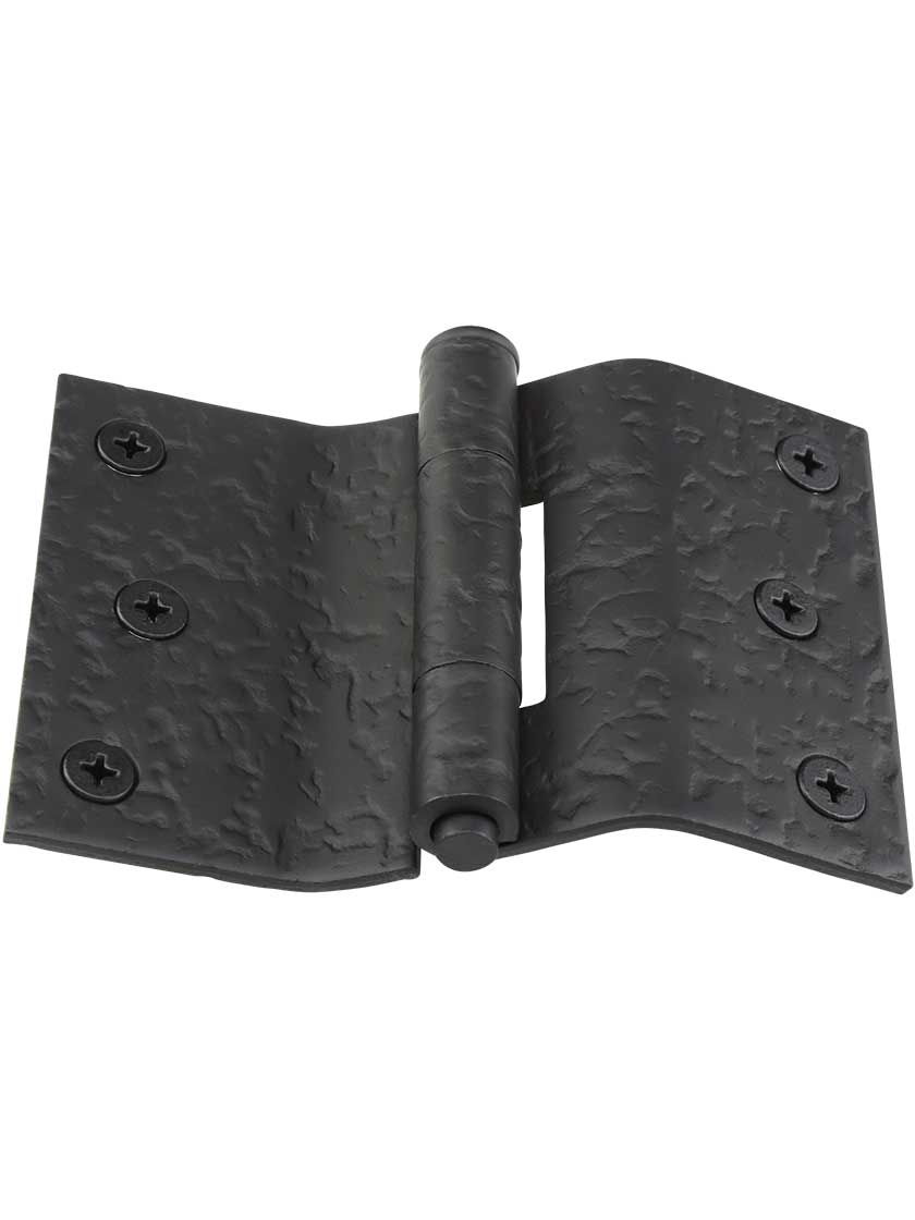 Pair of Iron Offset Mortise Shutter Hinges 4Inch x 3Inch