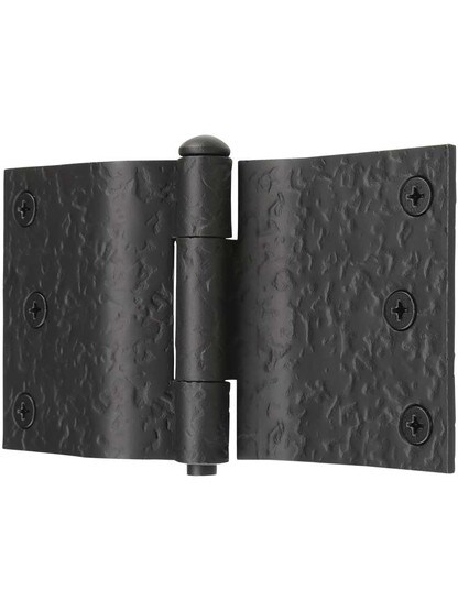 Alternate View 4 of Pair of Forged Iron Offset Mortise Shutter Hinges - 5-Inch x 3-Inch.