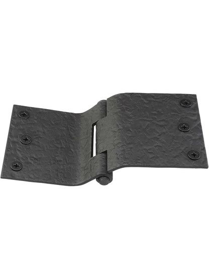 Pair of Forged Iron Offset Mortise Shutter Hinges - 6-Inch x 3-Inch